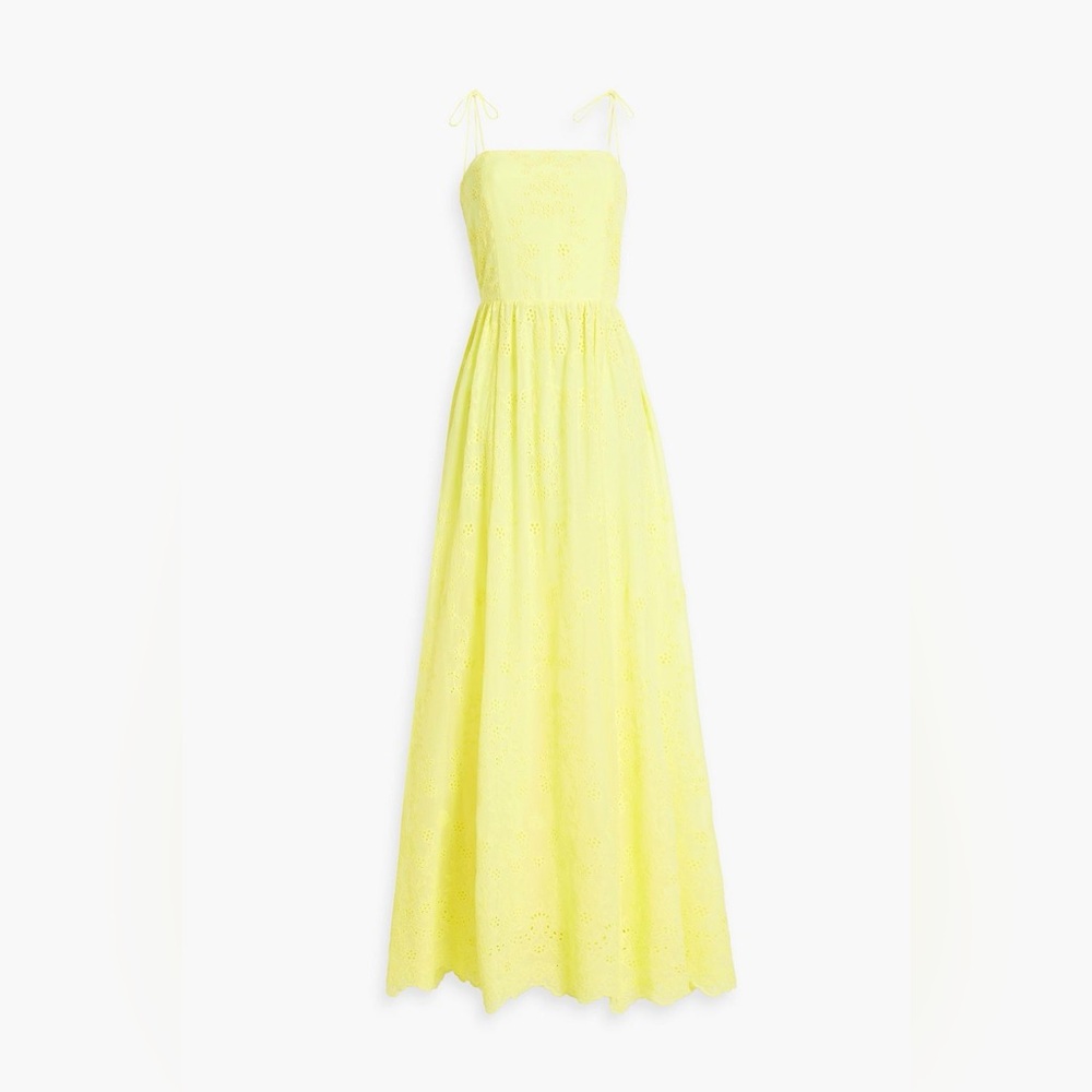 ALICE + OLIVIA Juniper broderie anglaise georgette maxi dress, Size 4, $695 - Picture 3 of 11